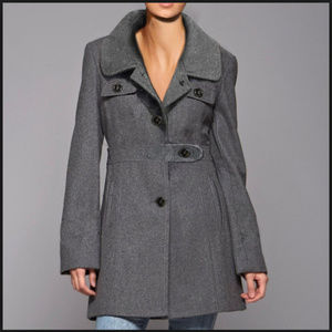 button belt Charcoal Grey Wool Military sz 2